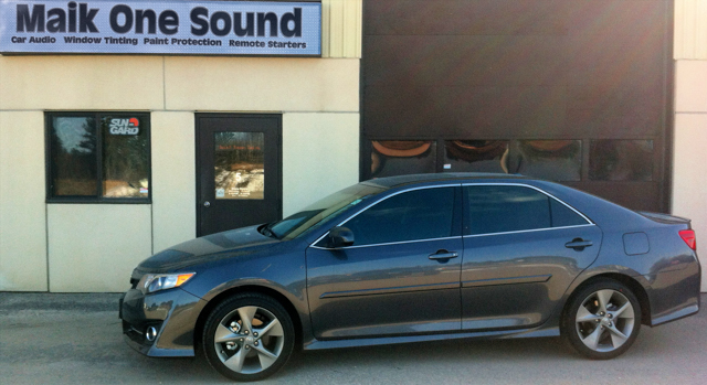 Toyota Camry 2013 with professional window tint in North Bay